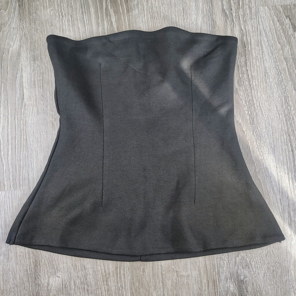 RNWY Strapless‎ Longline Fit & Flare Tube Top Large Black Contemporary Fashion